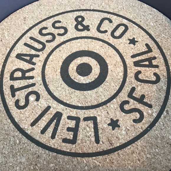 Levi's Strauss Co. Limited Edition Copper Finish Cork Lined Wine Bottle Coaster - Picture 5 of 9